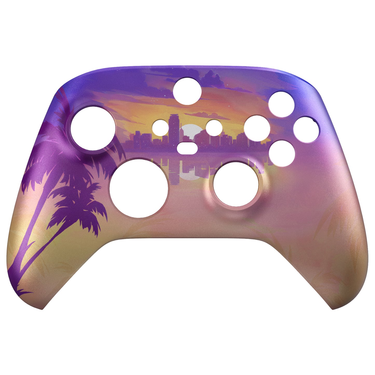 eXtremeRate Replacement Faceplate Front Housing Shell for Xbox Series X & S Controller - Neon Miami