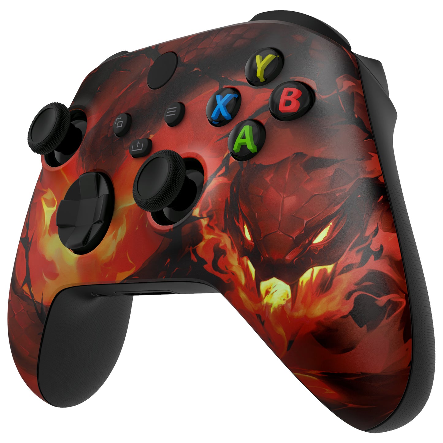 eXtremeRate Replacement Faceplate Front Housing Shell for Xbox Series X & S Controller - Purgatory Fire Serpent