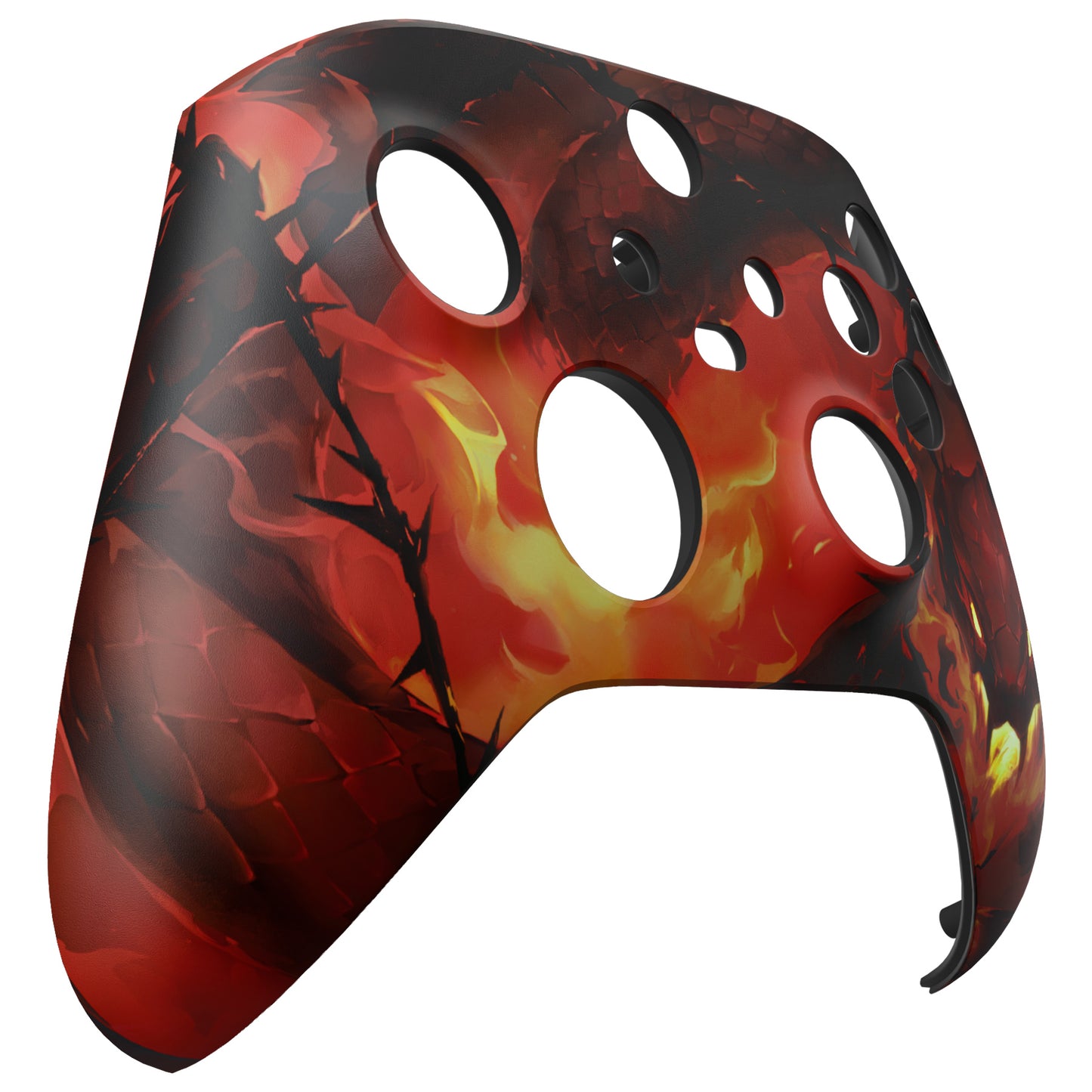 eXtremeRate Replacement Faceplate Front Housing Shell for Xbox Series X & S Controller - Purgatory Fire Serpent