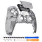 eXtremeRate Replacement Front Housing Shell with Touchpad Compatible with PS5 Controller BDM-010/020/030/040/050/060 - Clear Black