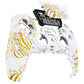 eXtremeRate Replacement Front Housing Shell with Touchpad Compatible with PS5 Controller BDM-010/020/030/040/050/060 - The Great GOLDEN Wave Off Kanagawa - White