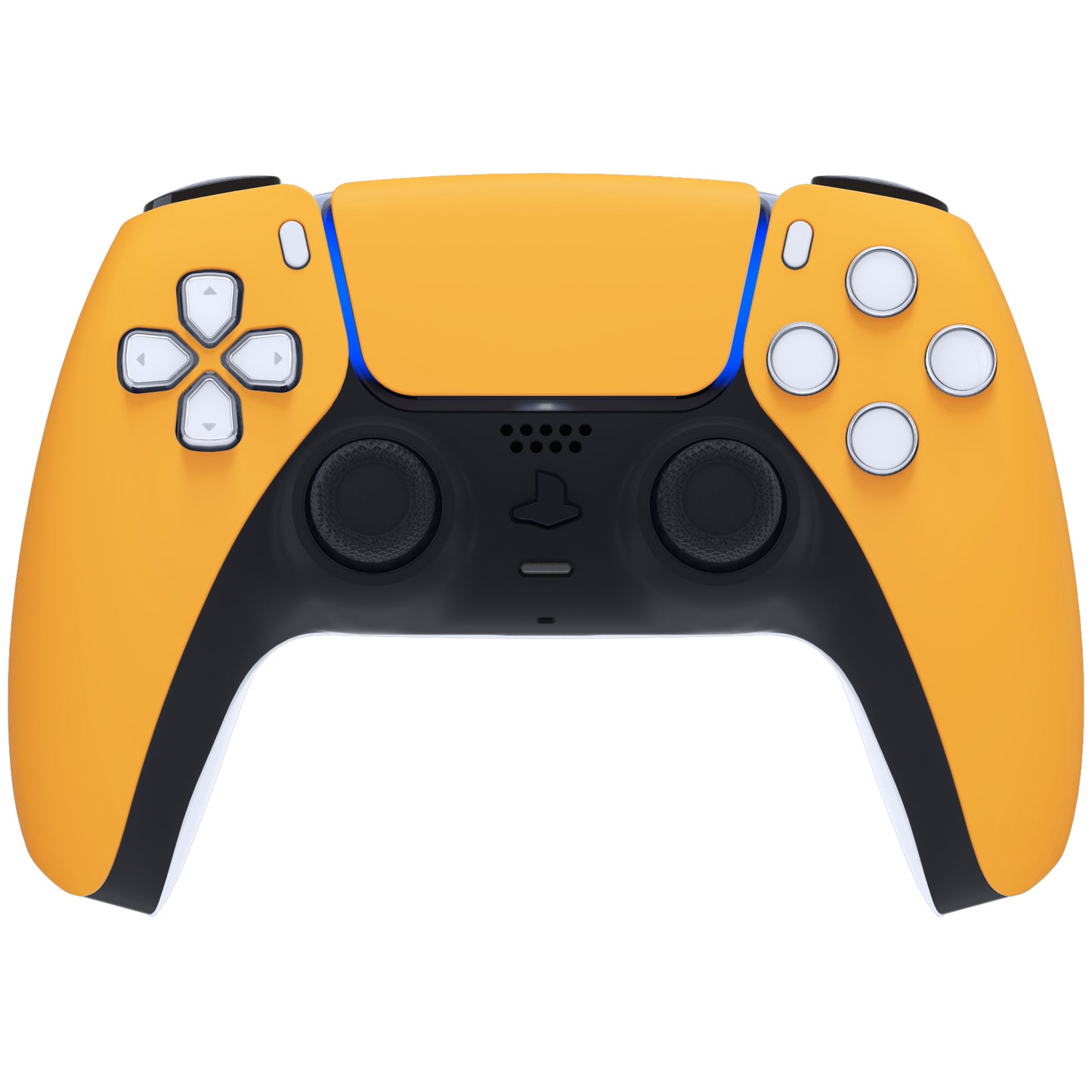 eXtremeRate Replacement Front Housing Shell with Touchpad Compatible with PS5 Controller BDM-010/020/030/040/050/060 - Caution Yellow