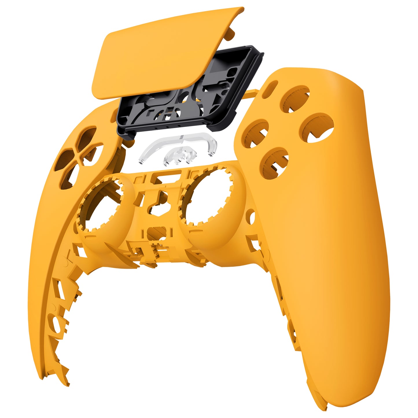 eXtremeRate Replacement Front Housing Shell with Touchpad Compatible with PS5 Controller BDM-010/020/030/040/050/060 - Caution Yellow