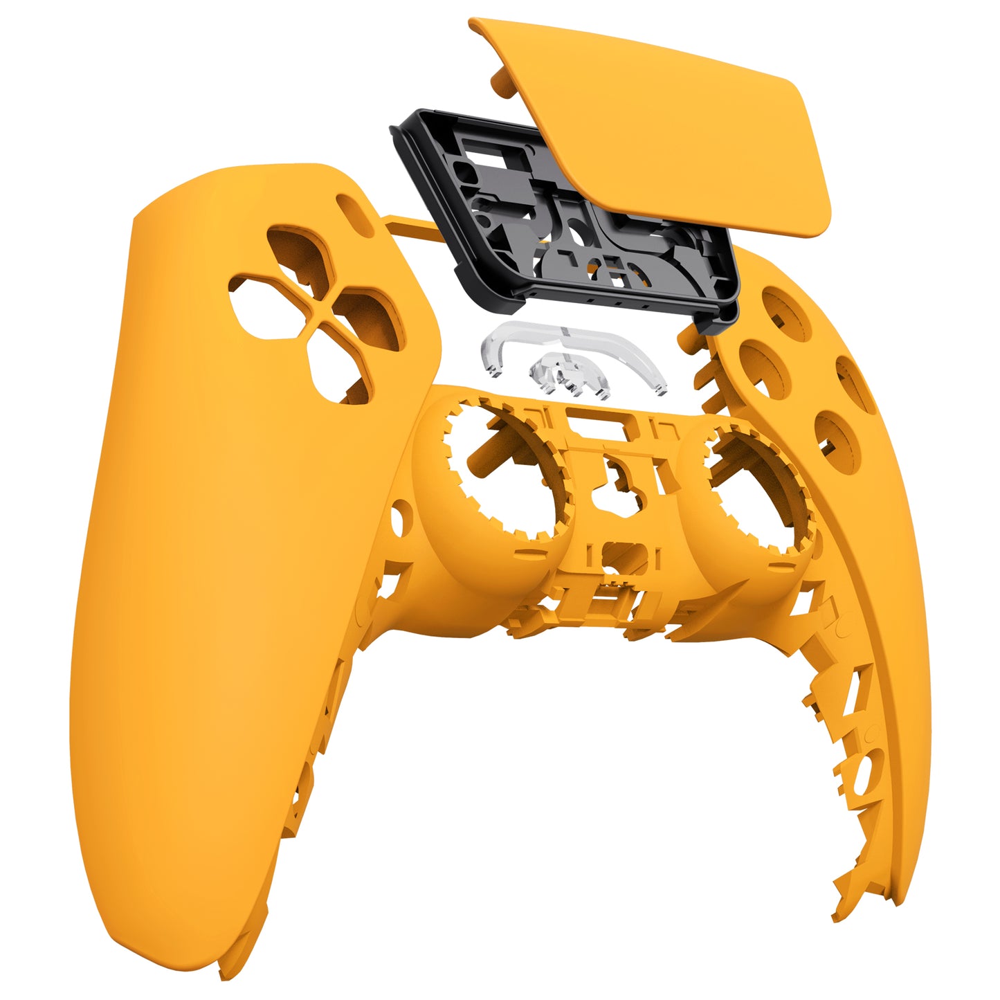 eXtremeRate Replacement Front Housing Shell with Touchpad Compatible with PS5 Controller BDM-010/020/030/040/050/060 - Caution Yellow