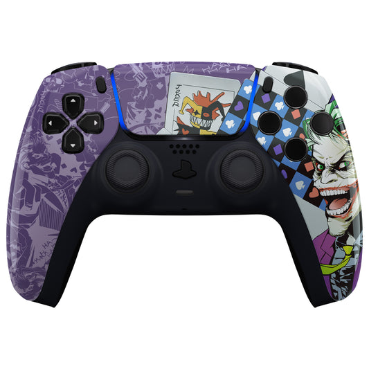 eXtremeRate Replacement Front Housing Shell with Touchpad Compatible with PS5 Controller BDM-010/020/030/040/050/060 - Clown Cards