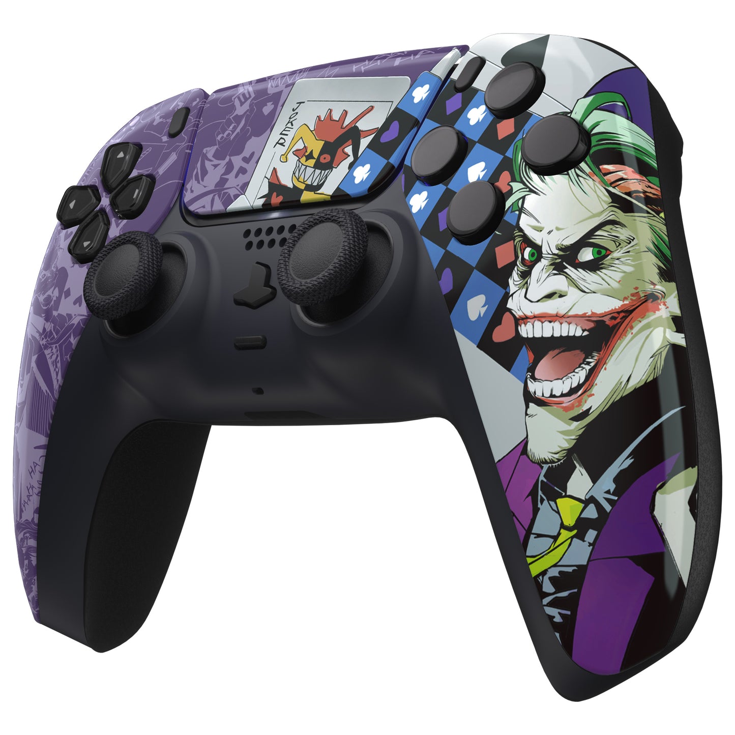 eXtremeRate Replacement Front Housing Shell with Touchpad Compatible with PS5 Controller BDM-010/020/030/040/050/060 - Clown Cards
