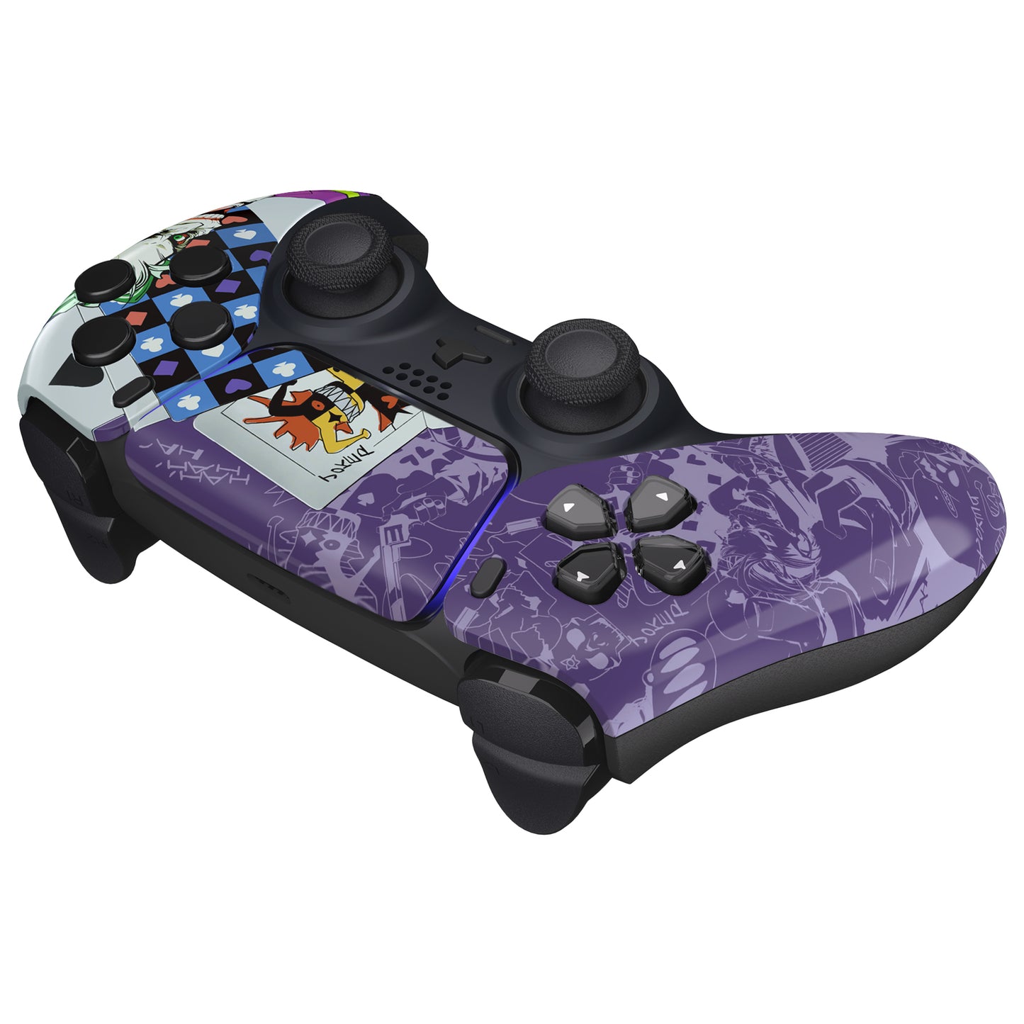 eXtremeRate Replacement Front Housing Shell with Touchpad Compatible with PS5 Controller BDM-010/020/030/040/050/060 - Clown Cards