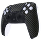 eXtremeRate Replacement Front Housing Shell with Touchpad Compatible with PS5 Controller BDM-010/020/030/040/050/060 - Black Silver Carbon Fiber