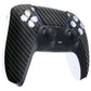 eXtremeRate Replacement Front Housing Shell with Touchpad Compatible with PS5 Controller BDM-010/020/030/040/050/060 - Black Silver Carbon Fiber