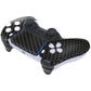 eXtremeRate Replacement Front Housing Shell with Touchpad Compatible with PS5 Controller BDM-010/020/030/040/050/060 - Black Silver Carbon Fiber