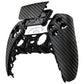 eXtremeRate Replacement Front Housing Shell with Touchpad Compatible with PS5 Controller BDM-010/020/030/040/050/060 - Black Silver Carbon Fiber