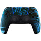 eXtremeRate Replacement Front Housing Shell with Touchpad Compatible with PS5 Controller BDM-010/020/030/040/050 - Blue Swirl