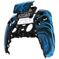 eXtremeRate Replacement Front Housing Shell with Touchpad Compatible with PS5 Controller BDM-010/020/030/040/050 - Blue Swirl