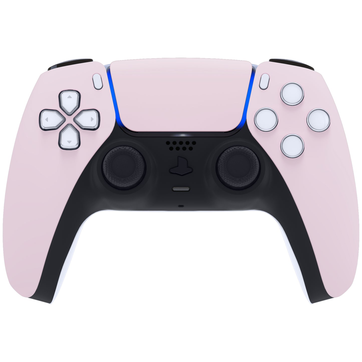 eXtremeRate Replacement Front Housing Shell with Touchpad Compatible with PS5 Controller BDM-010/020/030/040/050 - Cherry Blossoms Pink