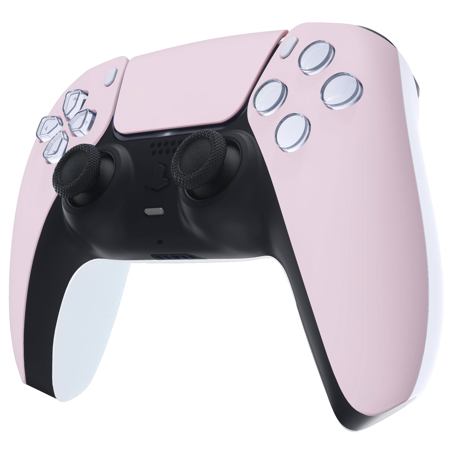 eXtremeRate Replacement Front Housing Shell with Touchpad Compatible with PS5 Controller BDM-010/020/030/040/050 - Cherry Blossoms Pink