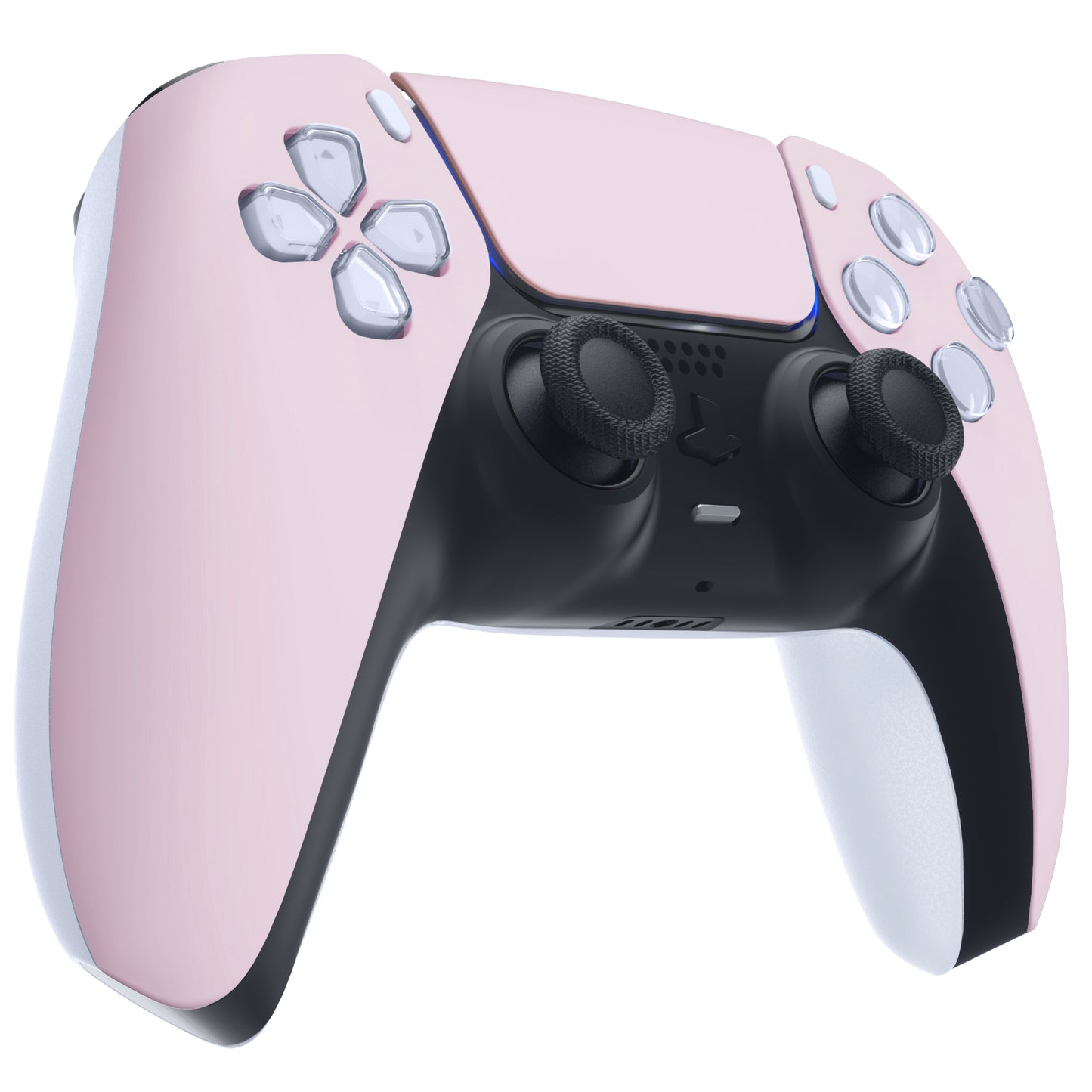 eXtremeRate Replacement Front Housing Shell with Touchpad Compatible with PS5 Controller BDM-010/020/030/040/050 - Cherry Blossoms Pink