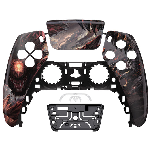eXtremeRate Replacement Front Housing Shell with Touchpad Compatible with PS5 Controller BDM-010/020/030/040/050 - Cyclops Dragon