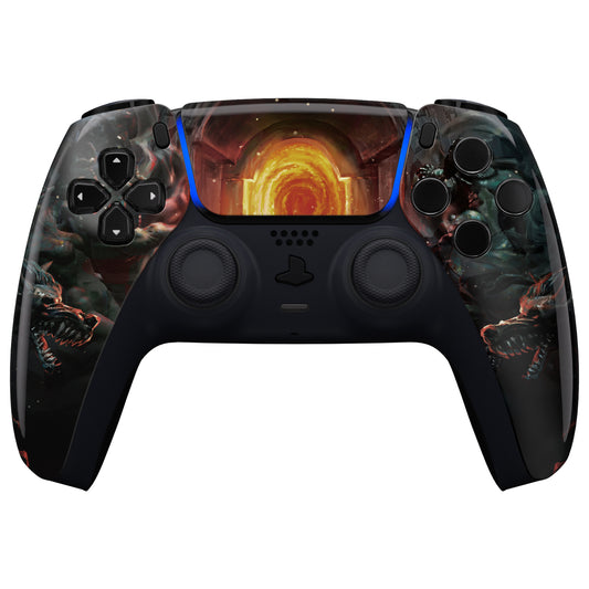 eXtremeRate Replacement Front Housing Shell with Touchpad Compatible with PS5 Controller BDM-010/020/030/040/050 - Entrance of Hell