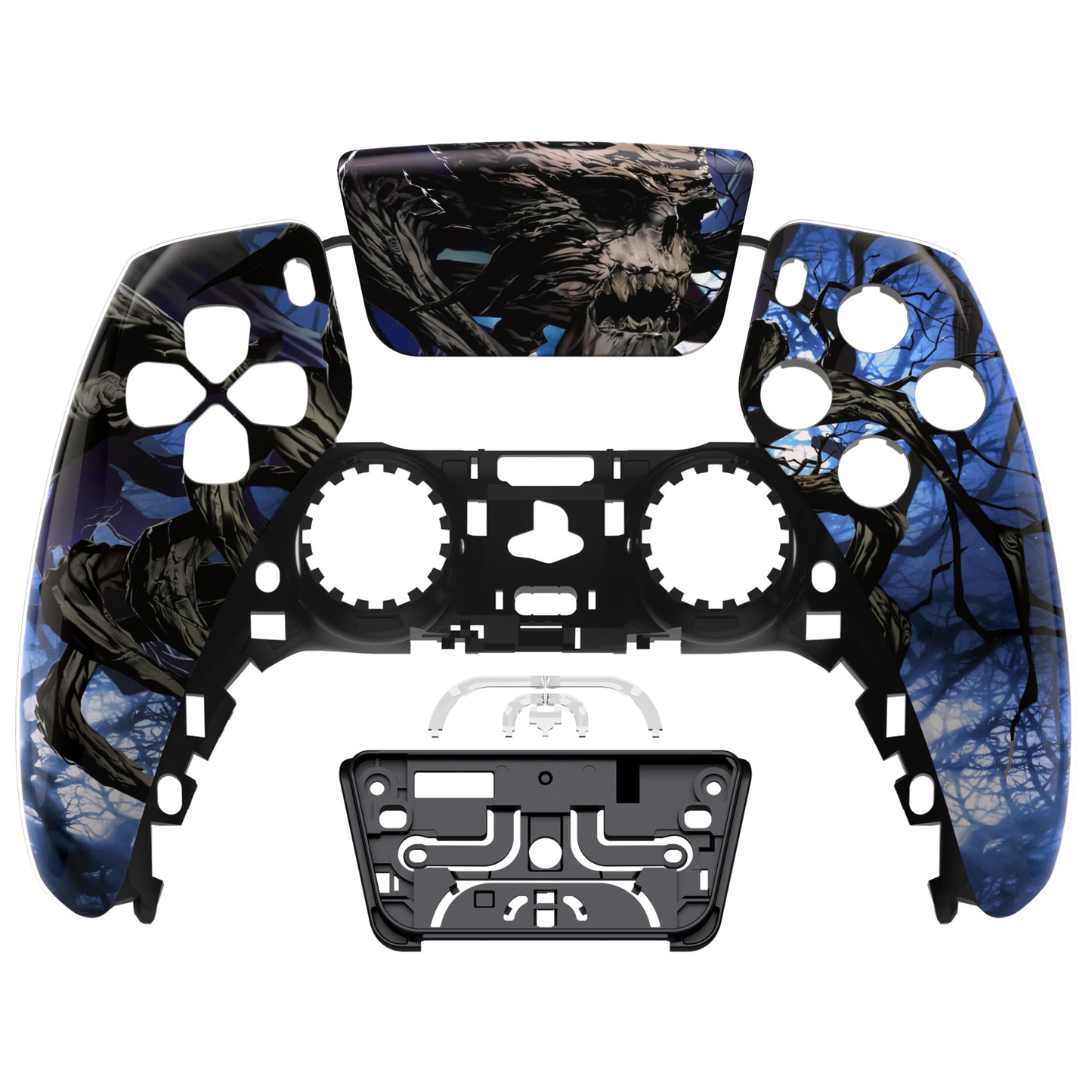 eXtremeRate Replacement Front Housing Shell with Touchpad Compatible with PS5 Controller BDM-010/020/030/040/050 - Glow in Dark - The Awakening of the Earth Lord