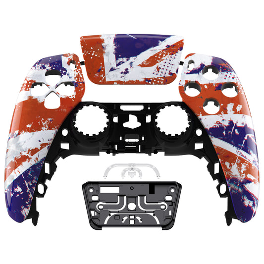 eXtremeRate Replacement Front Housing Shell with Touchpad Compatible with PS5 Controller BDM-010/020/030/040/050 - Impression UK Flag