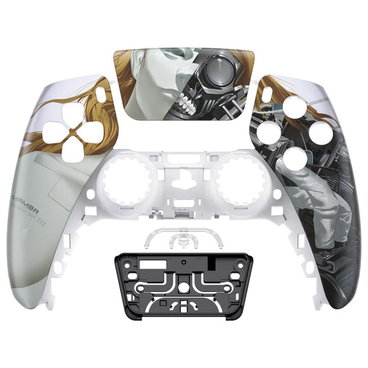 eXtremeRate Replacement Front Housing Shell with Touchpad Compatible with PS5 Controller BDM-010/020/030/040/050 - Mamba Assassin Bot III