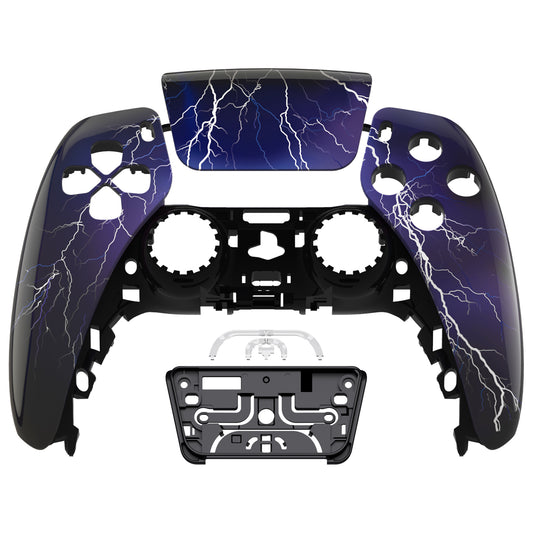 eXtremeRate Replacement Front Housing Shell with Touchpad Compatible with PS5 Controller BDM-010/020/030/040/050 - Purple Storm