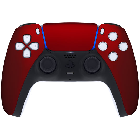 eXtremeRate Replacement Front Housing Shell with Touchpad Compatible with PS5 Controller BDM-010/020/030/040/050 - Scarlet Red