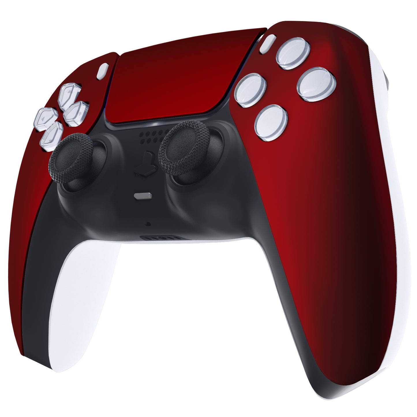 eXtremeRate Replacement Front Housing Shell with Touchpad Compatible with PS5 Controller BDM-010/020/030/040/050 - Scarlet Red