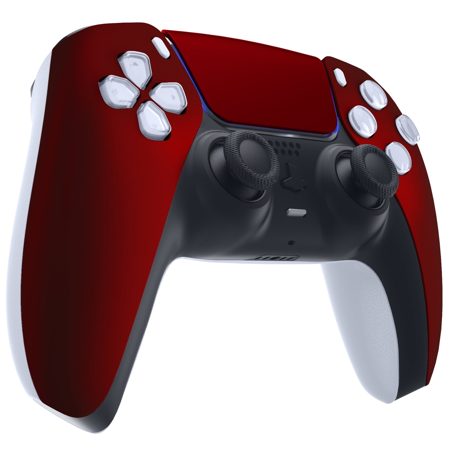 eXtremeRate Replacement Front Housing Shell with Touchpad Compatible with PS5 Controller BDM-010/020/030/040/050 - Scarlet Red