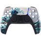 eXtremeRate Replacement Front Housing Shell with Touchpad Compatible with PS5 Controller BDM-010/020/030/040/050 - The Great Wave