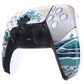 eXtremeRate Replacement Front Housing Shell with Touchpad Compatible with PS5 Controller BDM-010/020/030/040/050 - The Great Wave