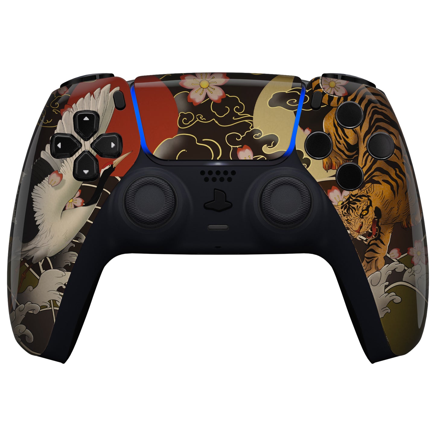 eXtremeRate Replacement Front Housing Shell with Touchpad Compatible with PS5 Controller BDM-010/020/030/040/050 - Tiger & Crane