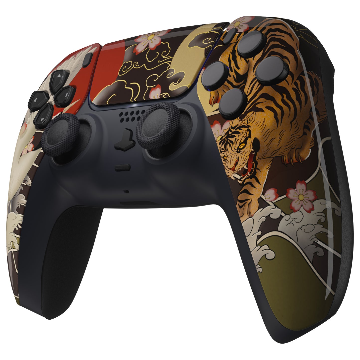 eXtremeRate Replacement Front Housing Shell with Touchpad Compatible with PS5 Controller BDM-010/020/030/040/050 - Tiger & Crane