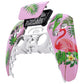 eXtremeRate Replacement Front Housing Shell with Touchpad Compatible with PS5 Controller BDM-010/020/030/040/050 - Tropical Flamingo