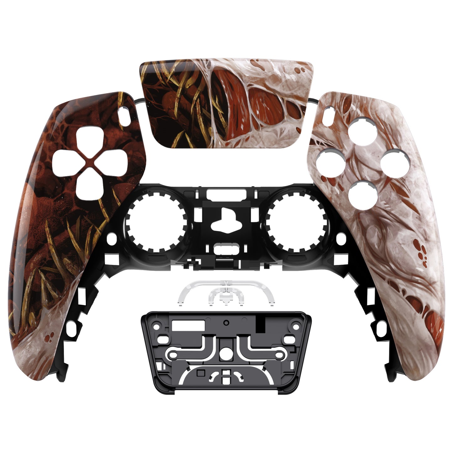 eXtremeRate Replacement Front Housing Shell with Touchpad Compatible with PS5 Controller BDM-010/020/030/040/050 - Xeno Species