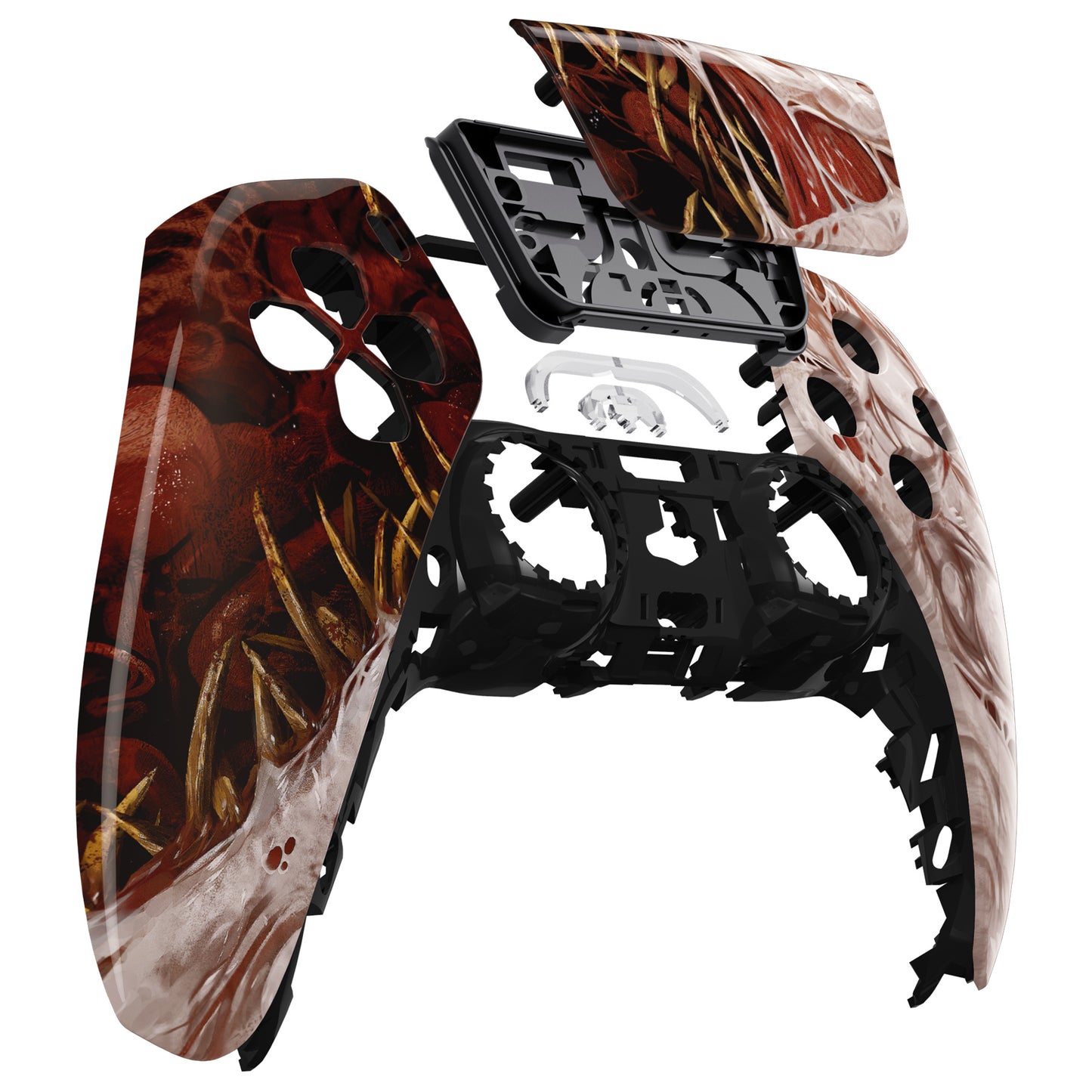 eXtremeRate Replacement Front Housing Shell with Touchpad Compatible with PS5 Controller BDM-010/020/030/040/050 - Xeno Species