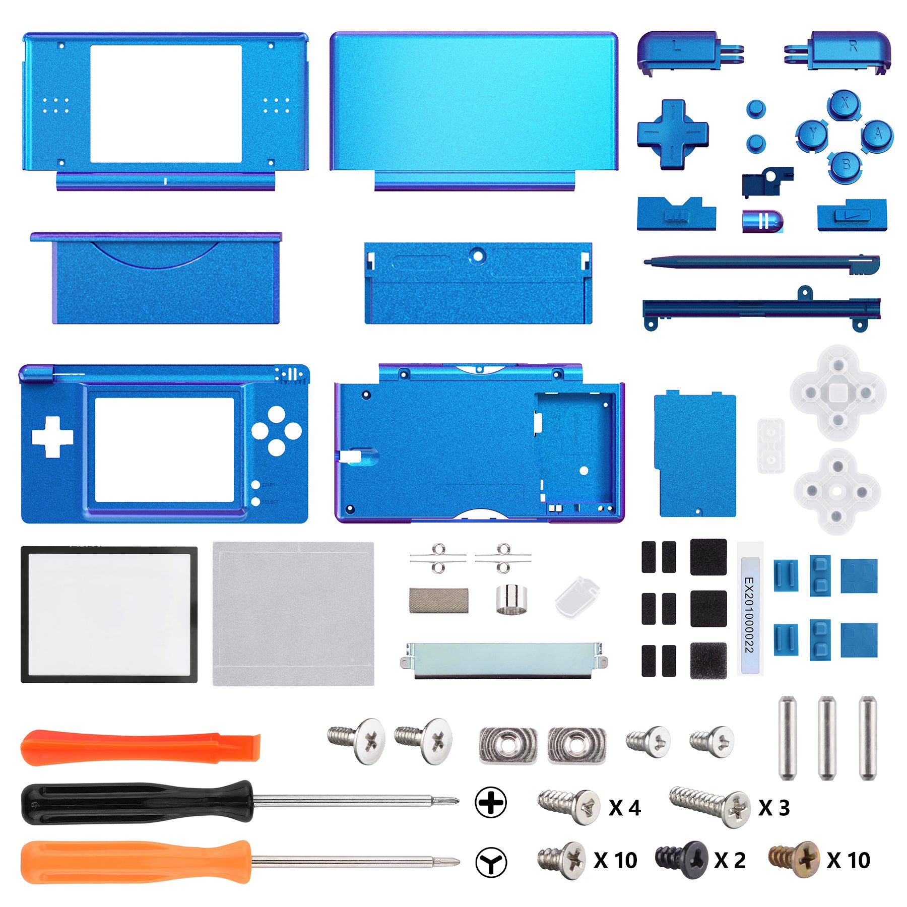 eXtremeRate Chameleon Purple Blue Replacement Full Housing Shell