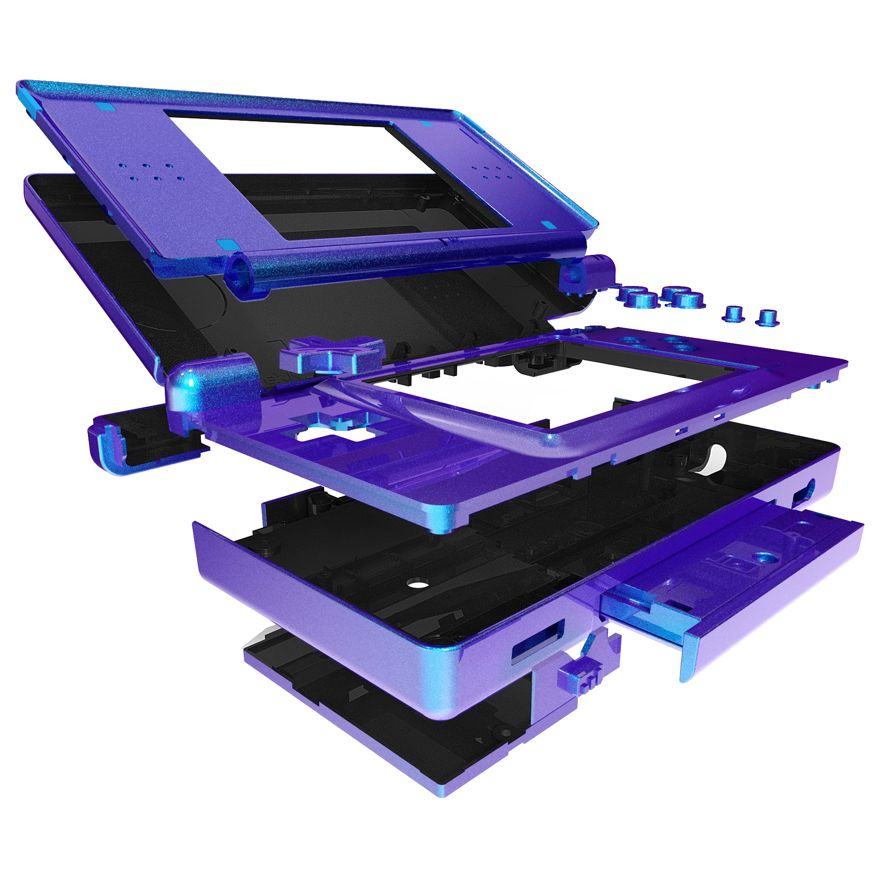 Nintendo Switch DSlite eXtremeRate Chameleon Purple Blue Replacement Full Housing Shell