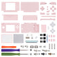 eXtremeRate Replacement Full Housing Shell & Buttons with Screen Lens for Nintendo DS Lite NDSL - Cherry Blossoms Pink