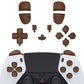 eXtremeRate Replacement Full Set Buttons Compatible with PS5 Edge Controller - Wood Grain