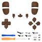 eXtremeRate Replacement Full Set Buttons Compatible with PS5 Edge Controller - Wood Grain
