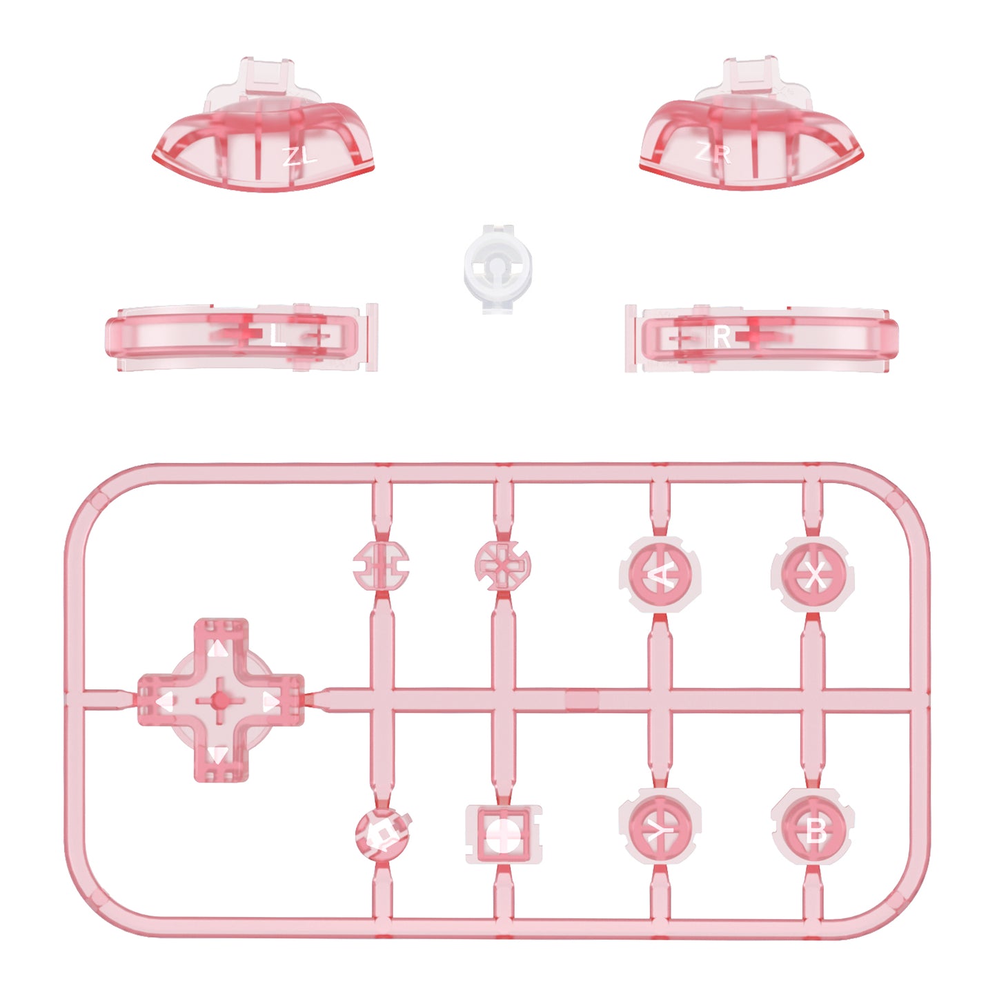 eXtremeRate Replacement Full Set Buttons for NS Switch Lite - Cherry Pink