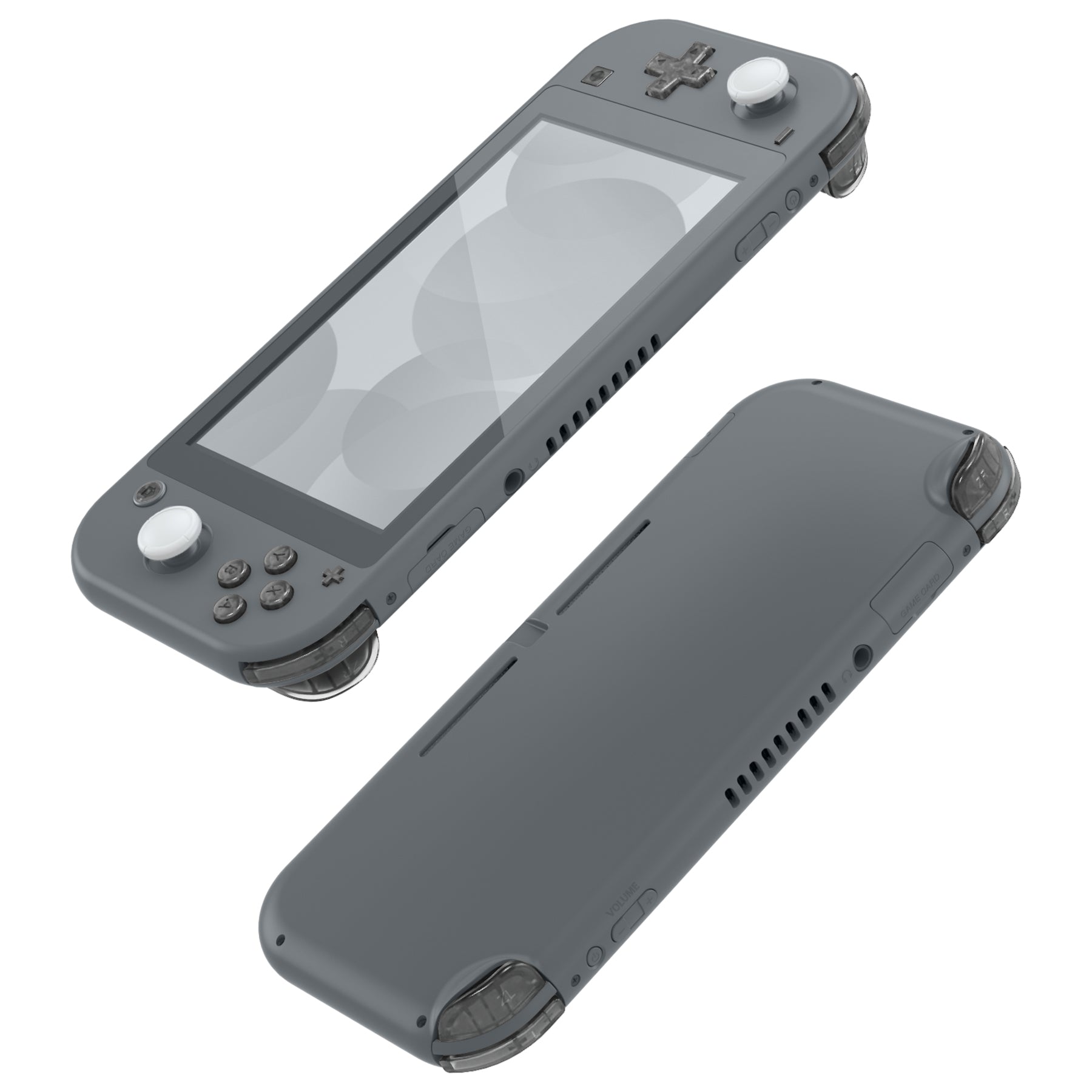 Nintendo Switch Lite ダーククリア Glacier Clear Shell - Black Accents + Colorful Buttons - Custom