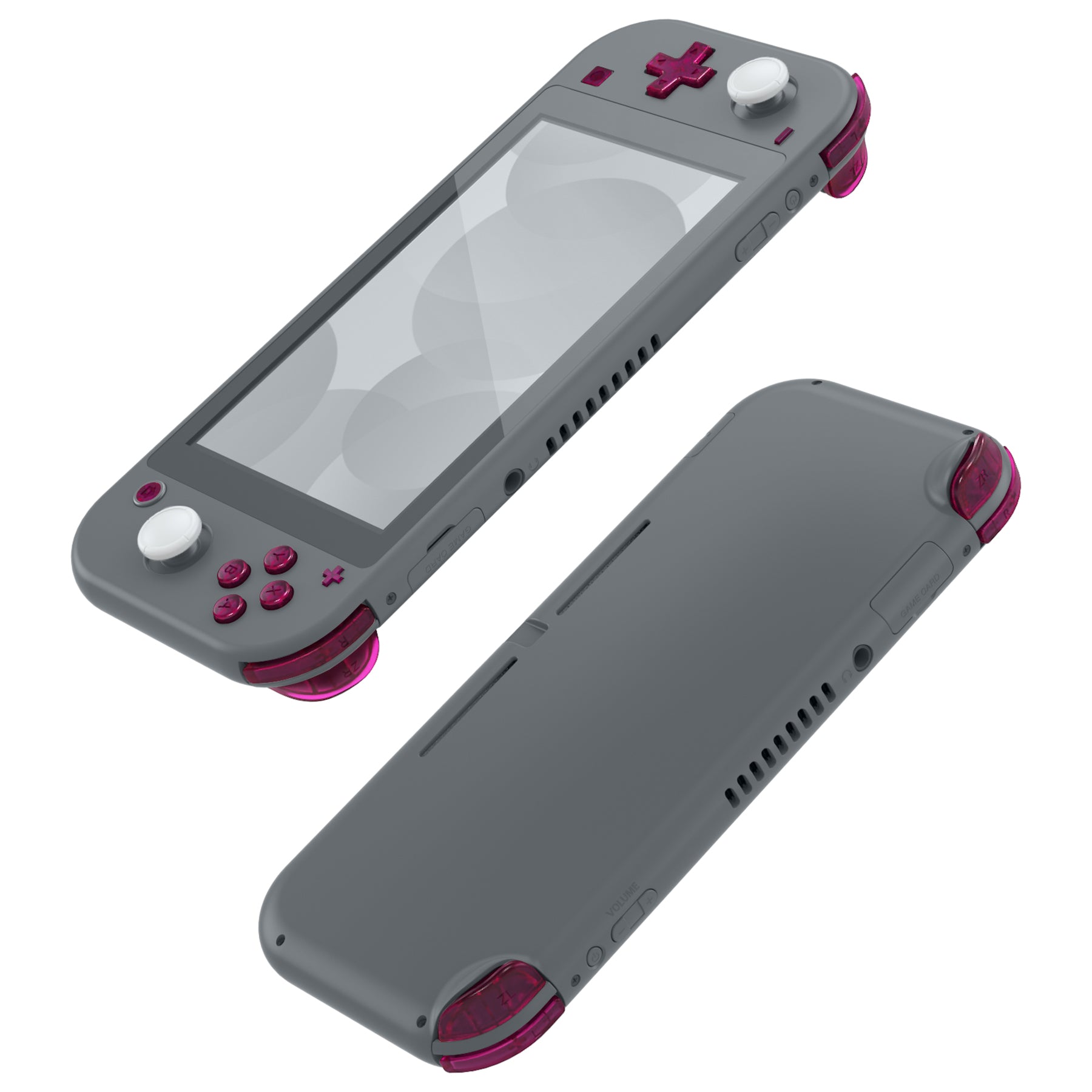 eXtremeRate Clear Candy Pink Replacement ABXY Home Capture