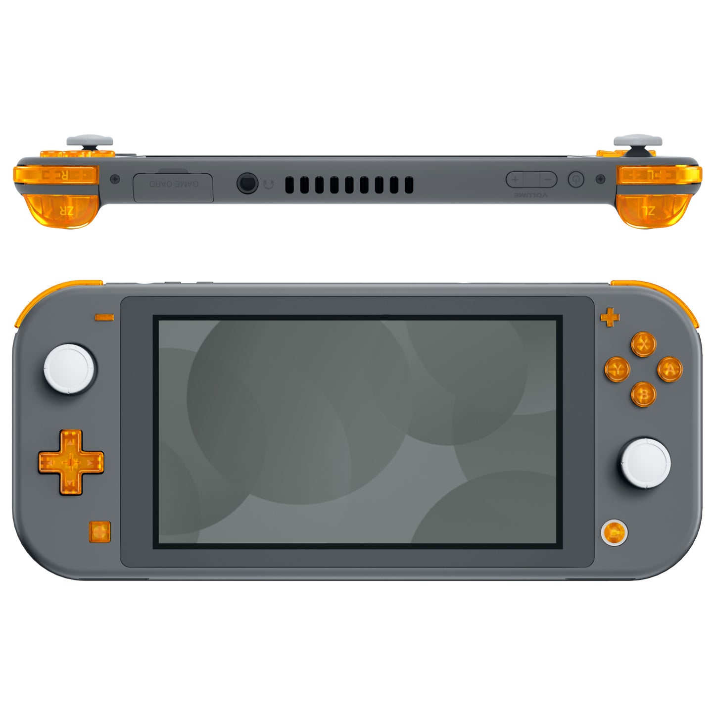 eXtremeRate Replacement Full Set Buttons for NS Switch Lite - Clear Orange