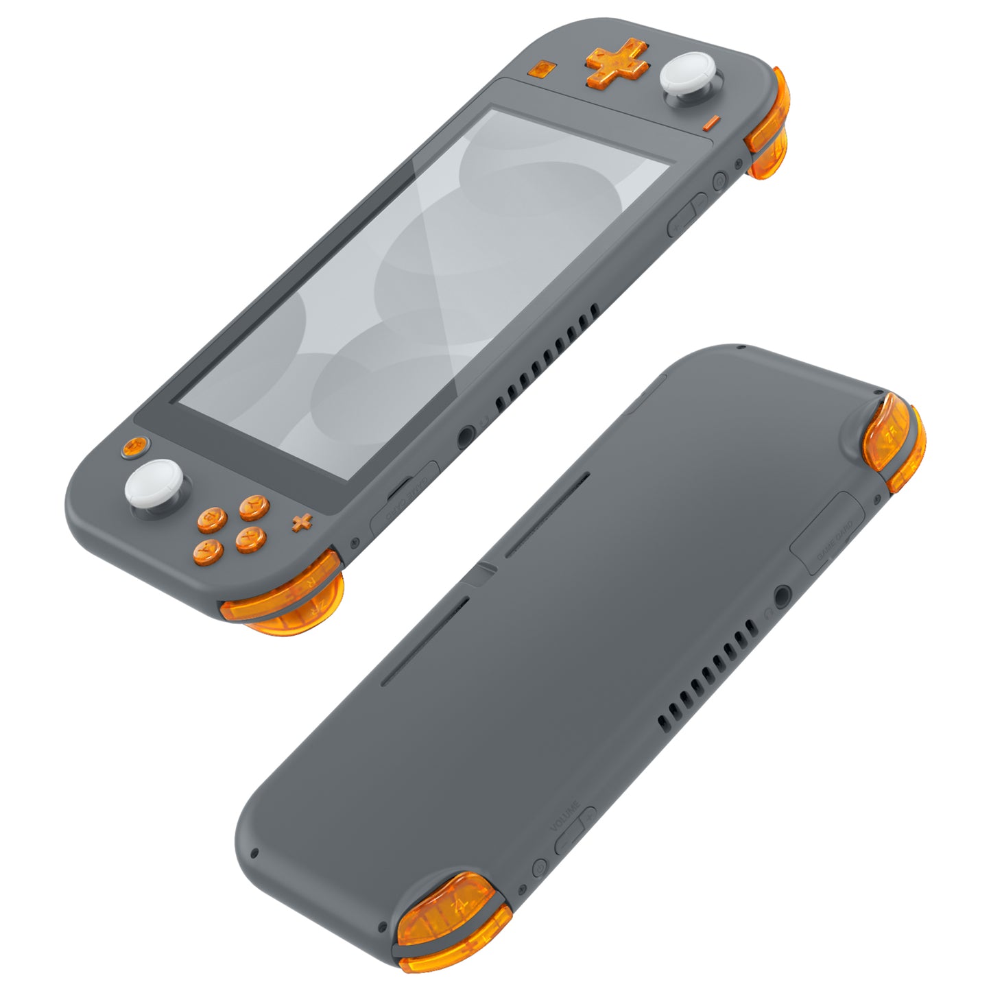 eXtremeRate Replacement Full Set Buttons for NS Switch Lite - Clear Orange