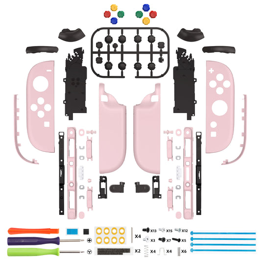 eXtremeRate DIY Replacement Full Set Shell Case with Buttons for Joycon 2 of Nintendo Switch 2 - Deluxe Version - Cherry Blossoms Pink