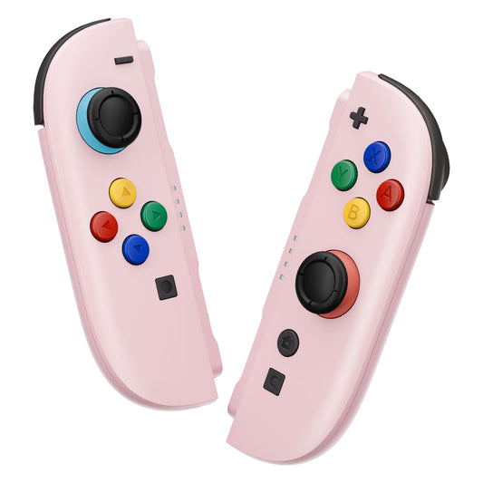 eXtremeRate DIY Replacement Full Set Shell Case with Buttons for Joycon 2 of Nintendo Switch 2 - Deluxe Version - Cherry Blossoms Pink