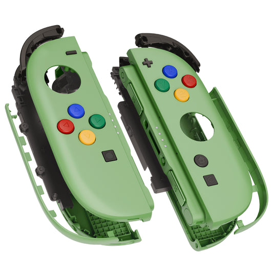 eXtremeRate DIY Replacement Full Set Shell Case with Buttons for Joycon 2 of Nintendo Switch 2 - Deluxe Version - Matcha Green