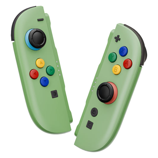 eXtremeRate DIY Replacement Full Set Shell Case with Buttons for Joycon 2 of Nintendo Switch 2 - Deluxe Version - Matcha Green
